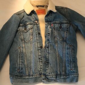 Levi’s jean jacket with fur.